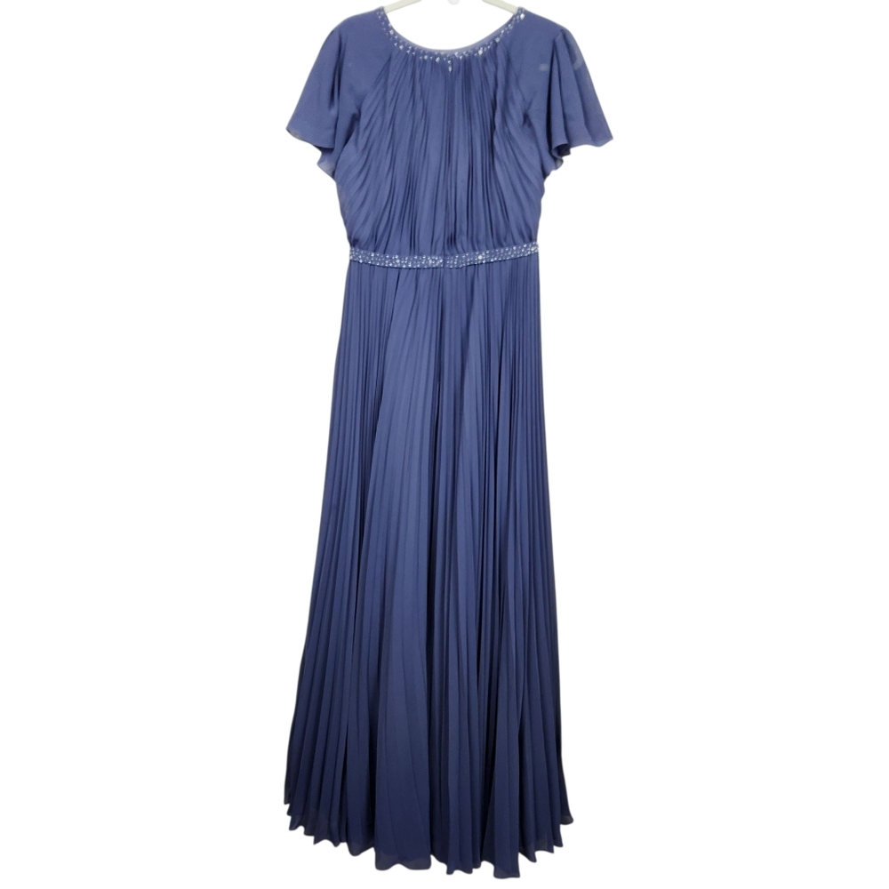Azazie Kara Stormy NWT AZ374396 Maxi Bridesmaid Dress Chiffon Womens Size A8 - Picture 6 of 16